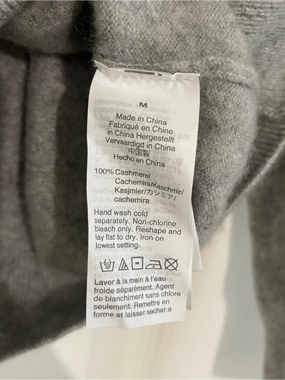 J.Crew 100% Cashmere half-zip Gray sweater Size Medium
